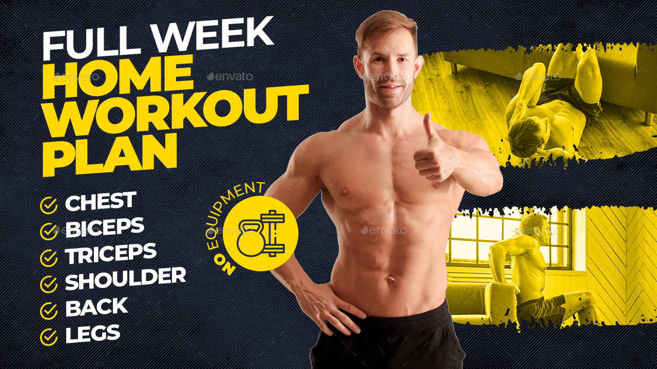 FitnessGYM YouTube Video Thumbnail,  Elements GraphicRiver